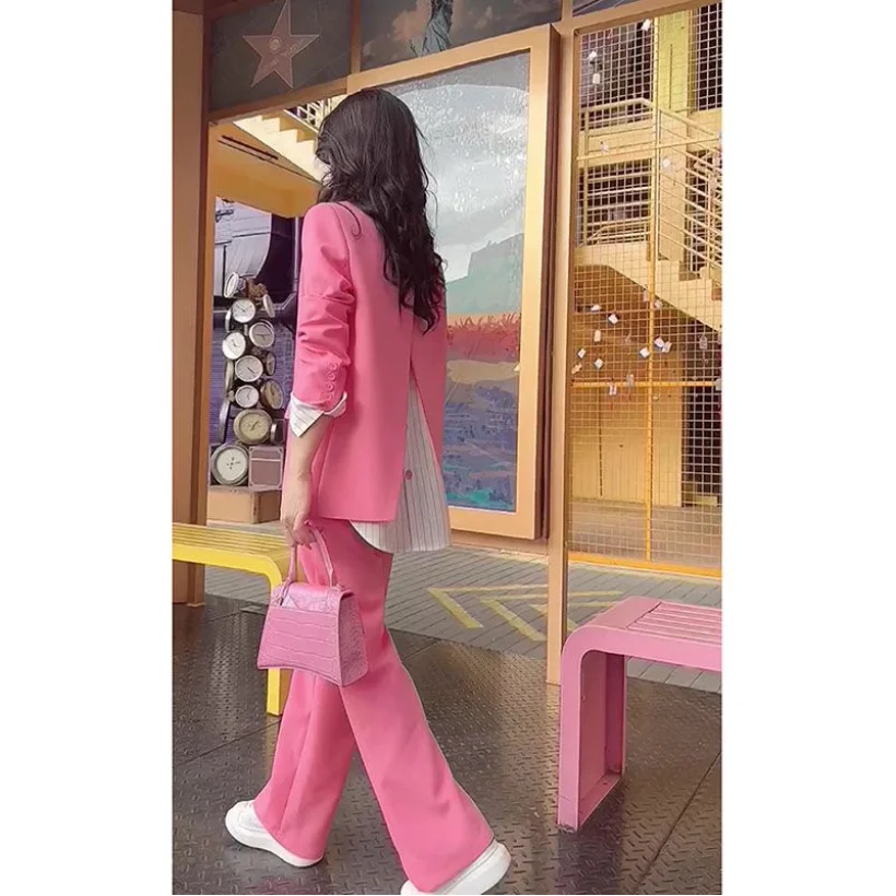 Spring/Summer Fashion Women's Set 2023 New French Academy Style Casual Elegant Women's Two Piece Professional Set