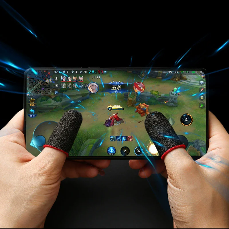 Mobile Game Finger Cuff Fibroid Mobile Phone Touch Screen Fiber Breathable And Sweat Resistant Walking Game 24Pcs