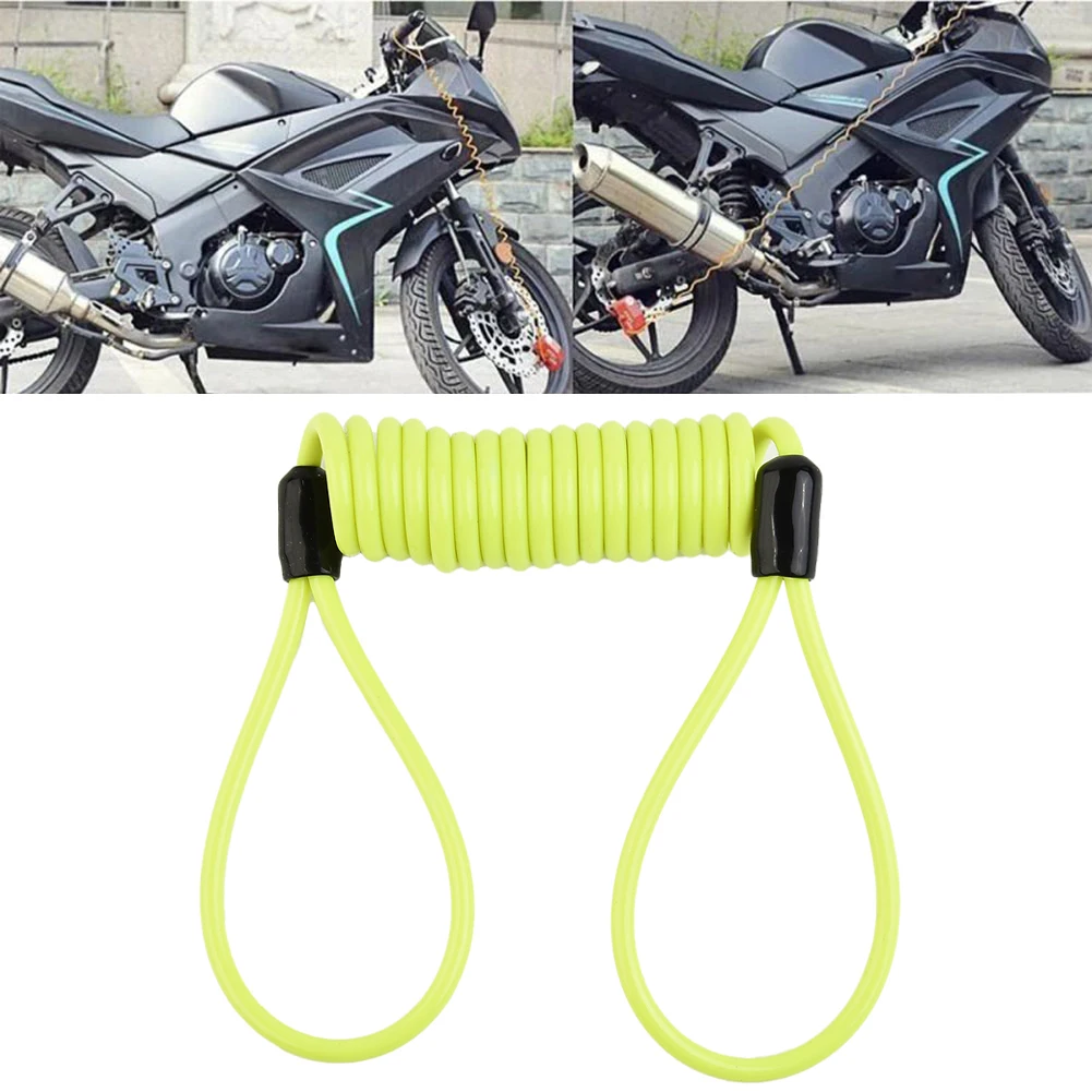 1.2m Disc Lock Reminder Minder Disk Cable Coil Motorcycle Motorbike Scooter Security(yellow) Steel Coil And Plastic обложки для переплета гелеос а4 0 2mm 100шт plastic yellow pca4 200y