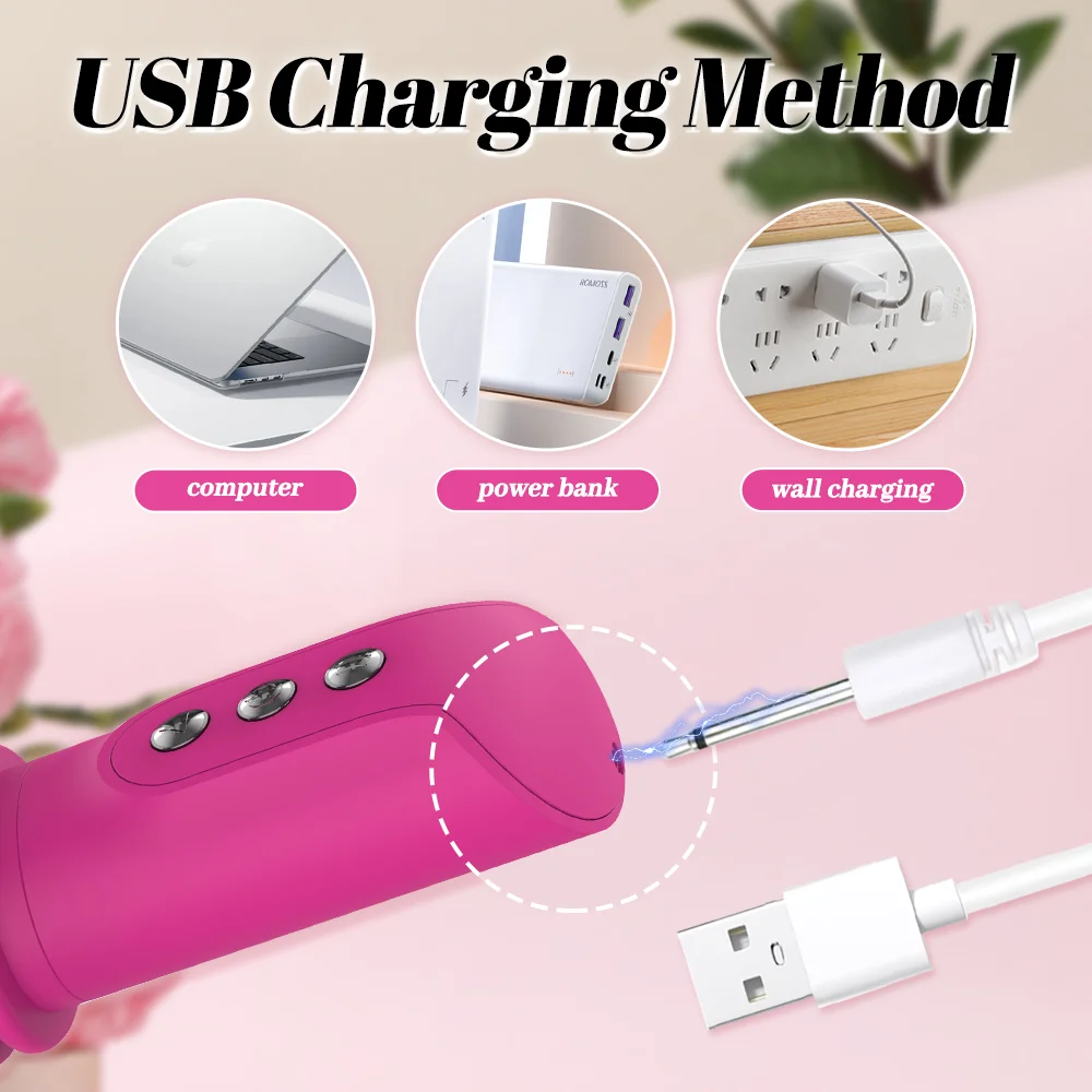 Telescopic Vibrator Nipple G-Spot Clitoris Stimulation Dildo Female Masturbator Sex Machine For Women Adult Sex Toy Joinjjtoy