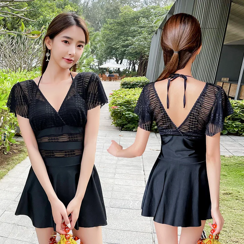 

2021 New Korean Sexy Swimsuit Swimwear Women Summer One Piece Suit Swimming Suit Women Beachwear Swim Suit Swimskirt