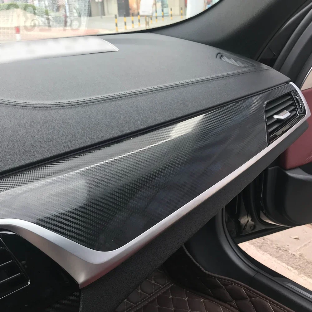 BMW 5 시리즈 G30 G31 2018-23 차량용 카본 파이버 필름 인테리어 스티커 센터 콘솔 기어 대시보드 에어 도어 핸들 리프트 패널