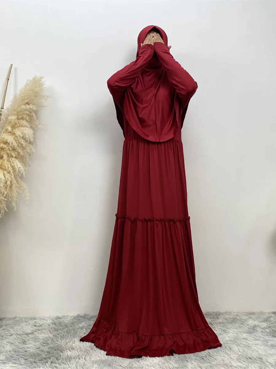 Ramadan Abayas For Women Hijab Dress Turkey Kaftan Islam Clothing Kimono Muslim Vestidos Modest Robe Cap Moroccan Caftan Woman
