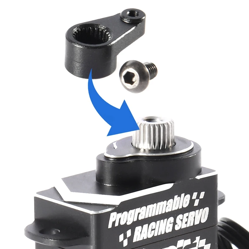 FUFU RC Car Accessories, DIY Metal Steering Gear Arm Drift Car For AFRC Steering Gear