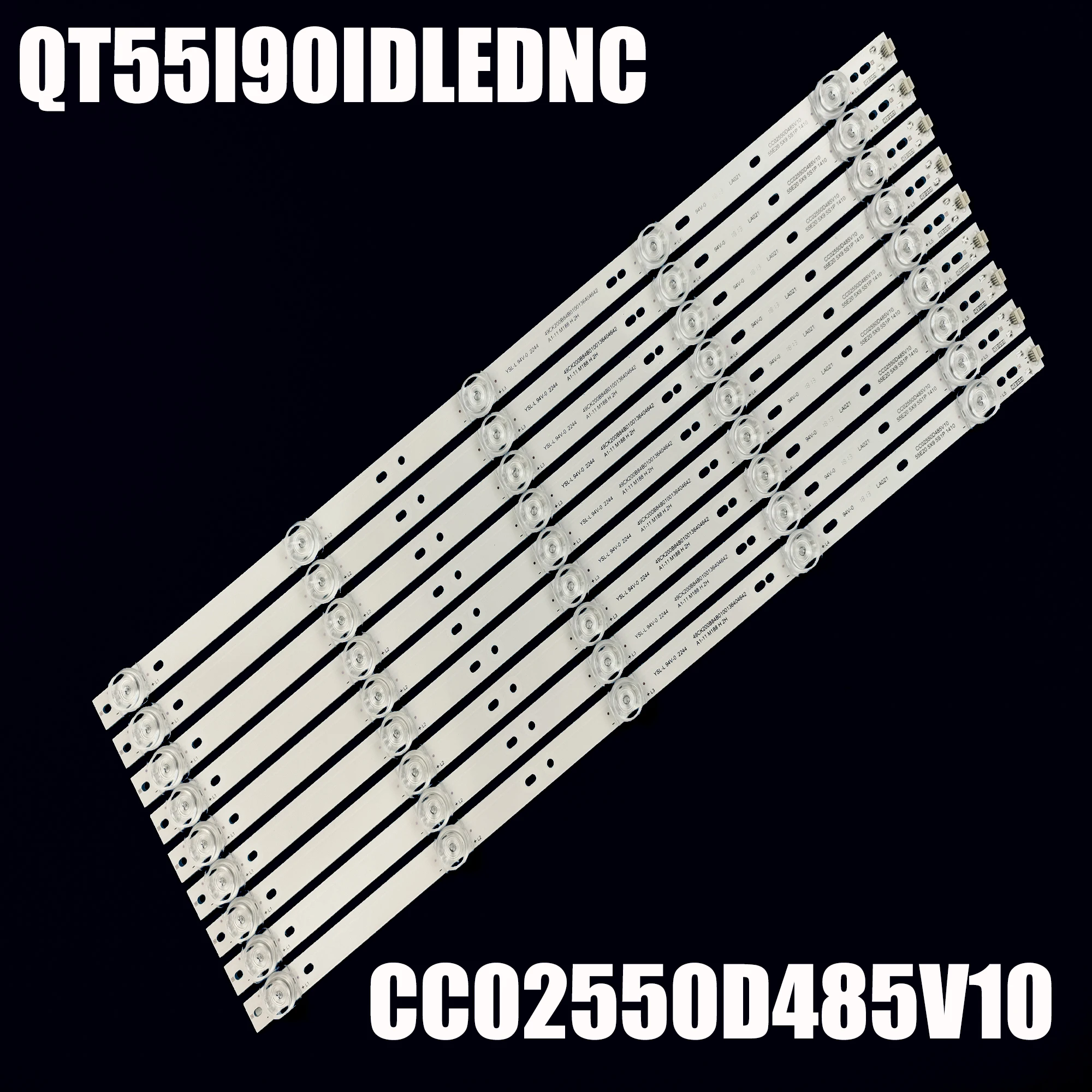 Tira de Retroiluminação Led para hi 55us131xs 55usy151x Cc02550d485v10 55e20 5×9 5s1p 1410 Nuvem Ti5511dledds Supra Stv-lc55st3000u