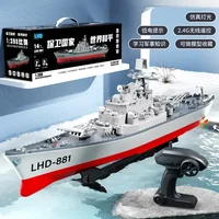 23.6inch 1:390 Scale Remote Control Battleship Warship Boats Large Rc Ship Electric Simulation Battle Military Game Toy Boys Gif 1