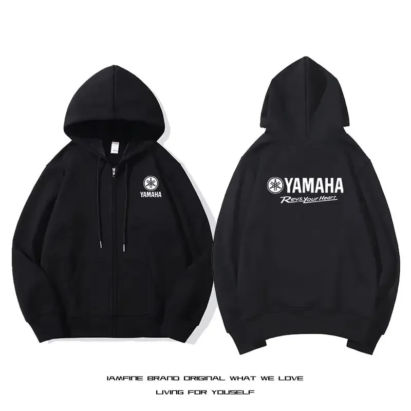 Yamaha Moto 트렌디 의류 후드티 남성 여성 Yamaha Heavy Moto 매니아 후드 가디건 의류