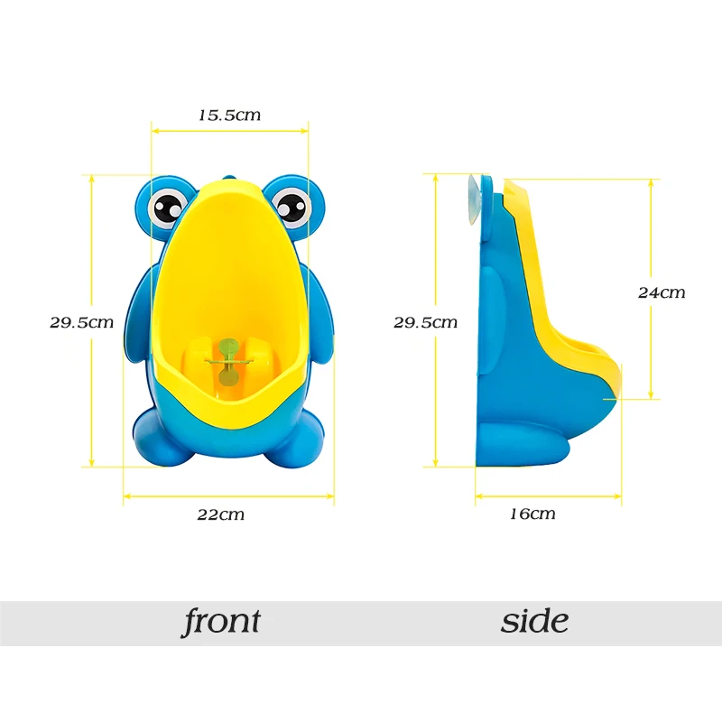 Baby Boys Standing Potty Frog Shape Wall-Mounted Urinals Toilet Training Children Stand Vertical Urinal Potty Pee Infant Toddler 5