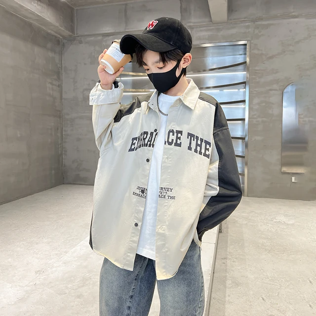 قميص كوري للأطفال بأكمام طويلة بتصميم فضفاض للمراهقين ملابس غير رسمية للربيع والخريف بلوزات أطفال للمدرسة من 5 إلى 14 سنة 2