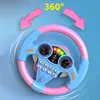 Eletric Simulation Steering Wheel Toy Simulate Driving Car Light Sound Musical Baby Kids Educational Vocal Toys for Children 2