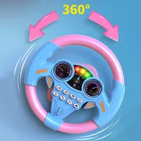 Eletric Simulation Steering Wheel Toy Simulate Driving Car Light Sound Musical Baby Kids Educational Vocal Toys for Children 2