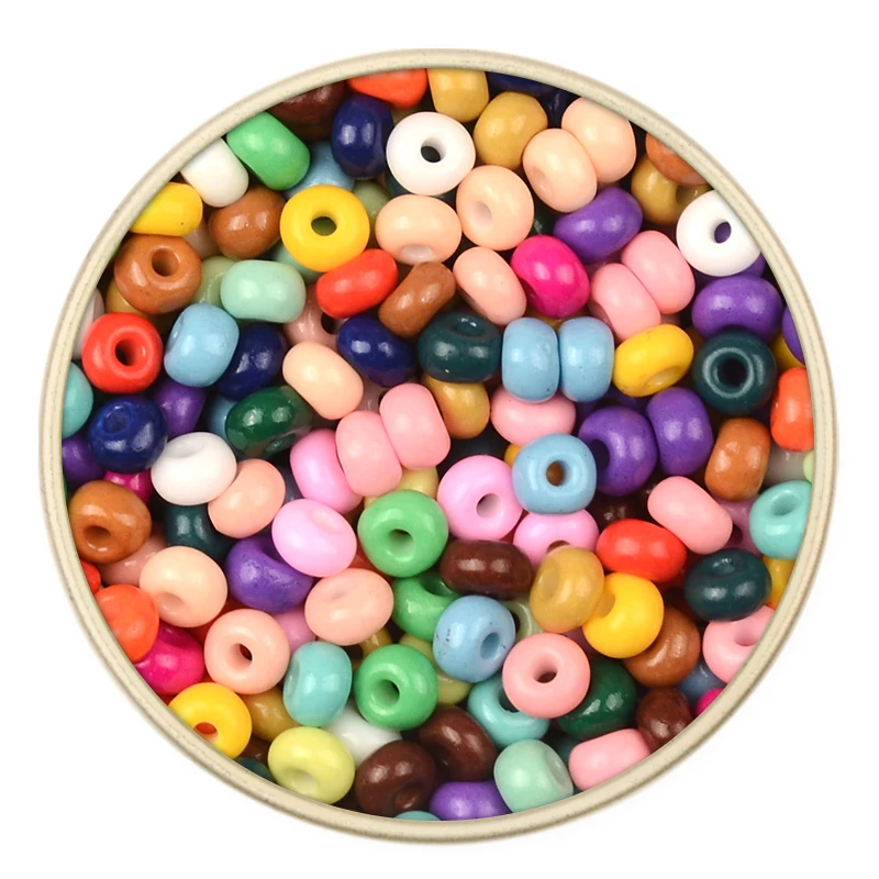 Uniform 4mm 6/0 Charms Czech Glass Seed Beads for Jewelry Making