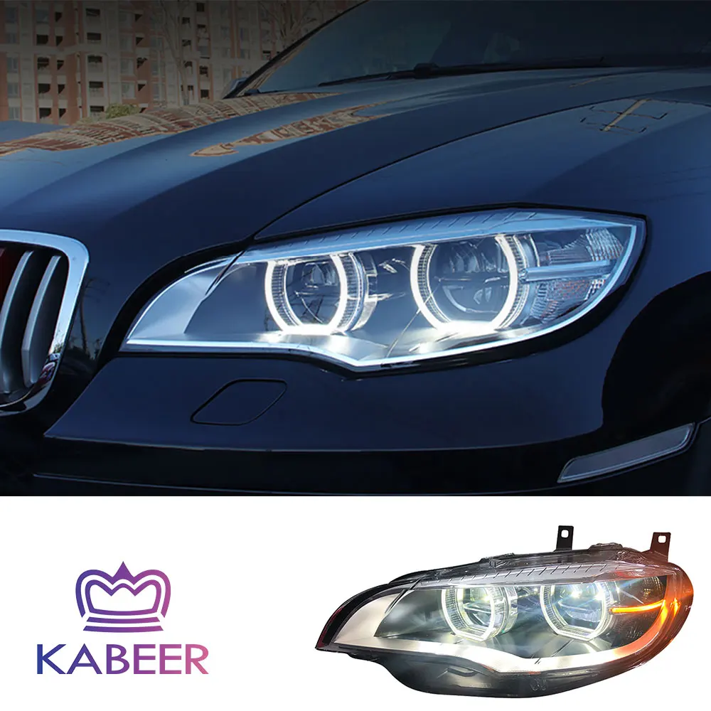 BMW X6 2007-2013 e71用の変更されたヘッドライト,キセノン付き
