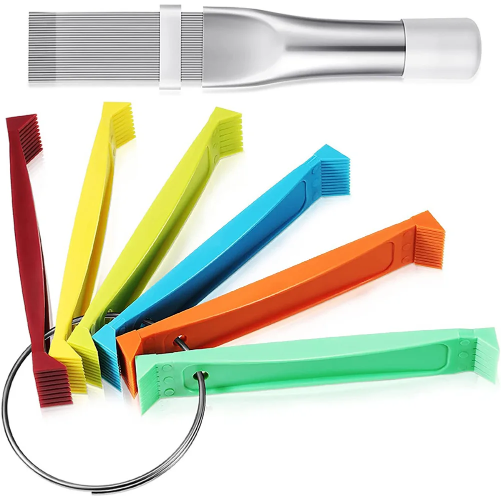 5pcs Air Conditioner Condenser Comb Stainless Steel Air Refrigerator Fin Cleaner Portable Straightening Cleaning Tool Universal