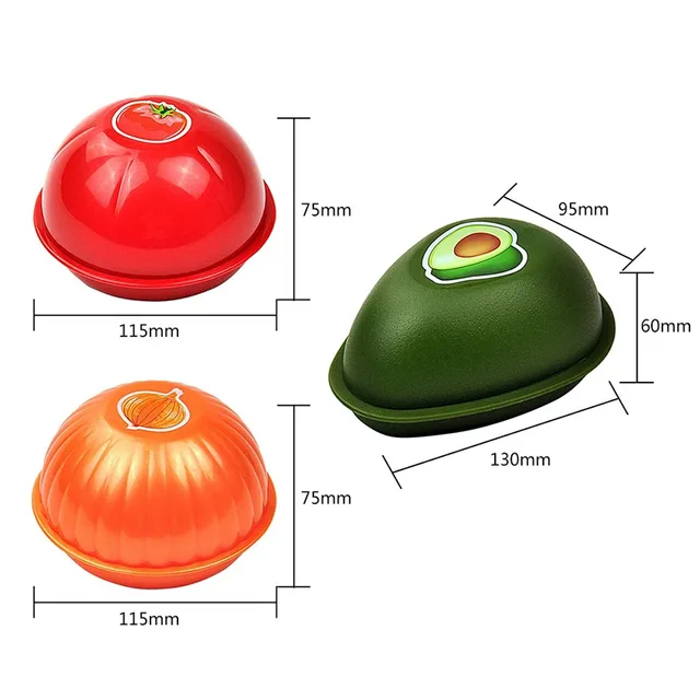 Konyhai Ételek Ropogós Zöldség Friss Avokádó Hagyma Paradicsom Lezárt Doboz Kiváló Minőségű Tál Otthoni Tároló Kiegészítők - Image 2