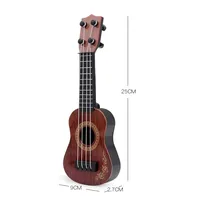Mini Guitar 4 String Classical Ukulele Guitar Toy Instrument Children Beginners Simulation Playing Early Teaching Small Guitar 2