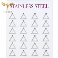 12 Pairs Lot Hollow Triangle Geometric Earring Wholesale Stainless Steel Jewelry For Women Ear Piercing Studs Accessories Gifts 1
