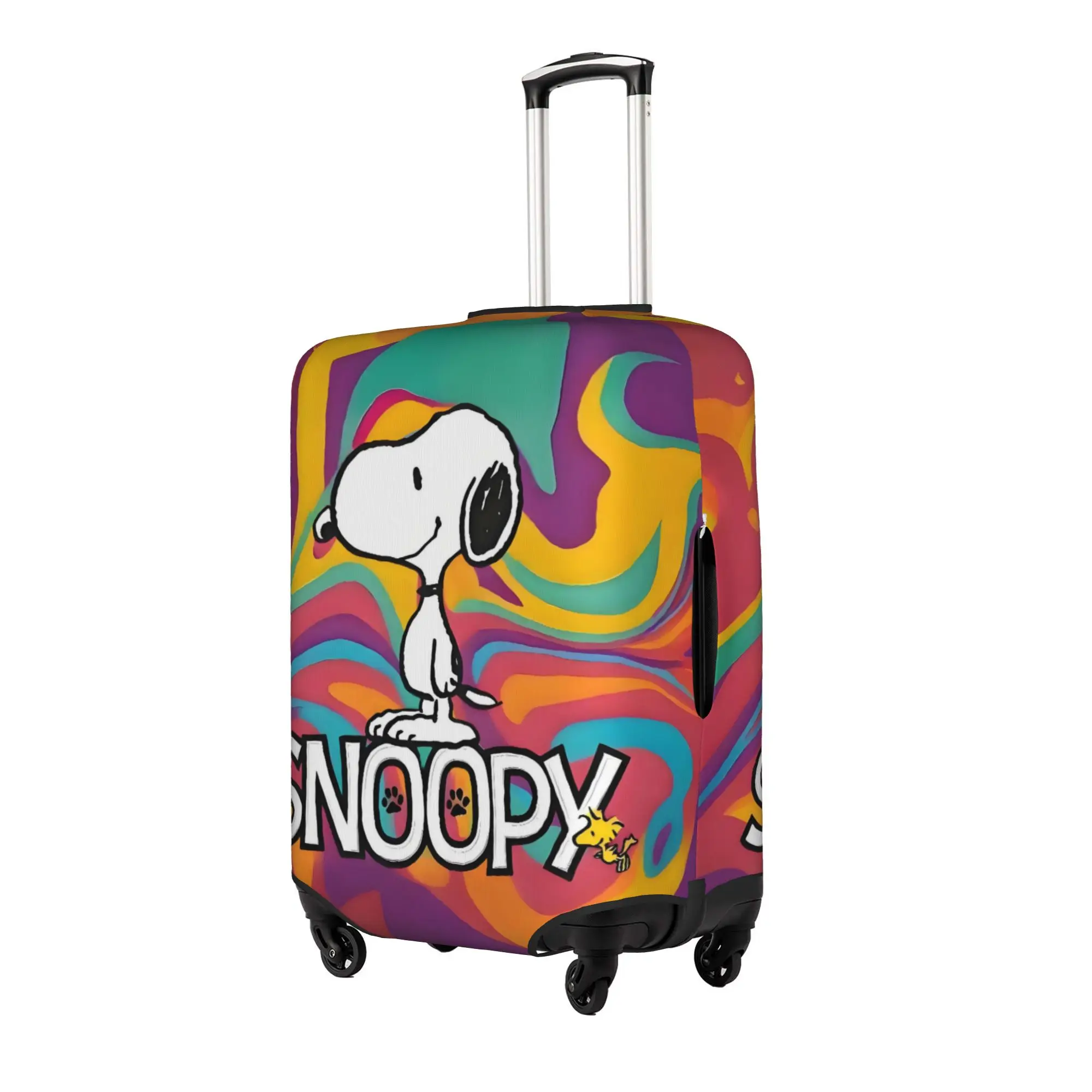 Copertura per valigia personalizzata con cartone animato Snoopy, antipolvere, a tema cane anime kawaii, protezione per bagagli da 18-32 pollici - immagine 3