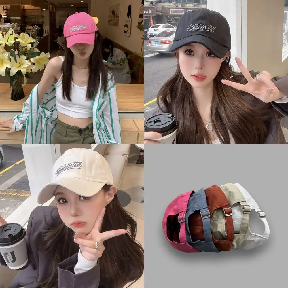 

Letters Embroidered Baseball Cap Comfortable Face Smaller Duck Tongue Sun Hat Adjustable Hip Hop Hat Sports Outdoor