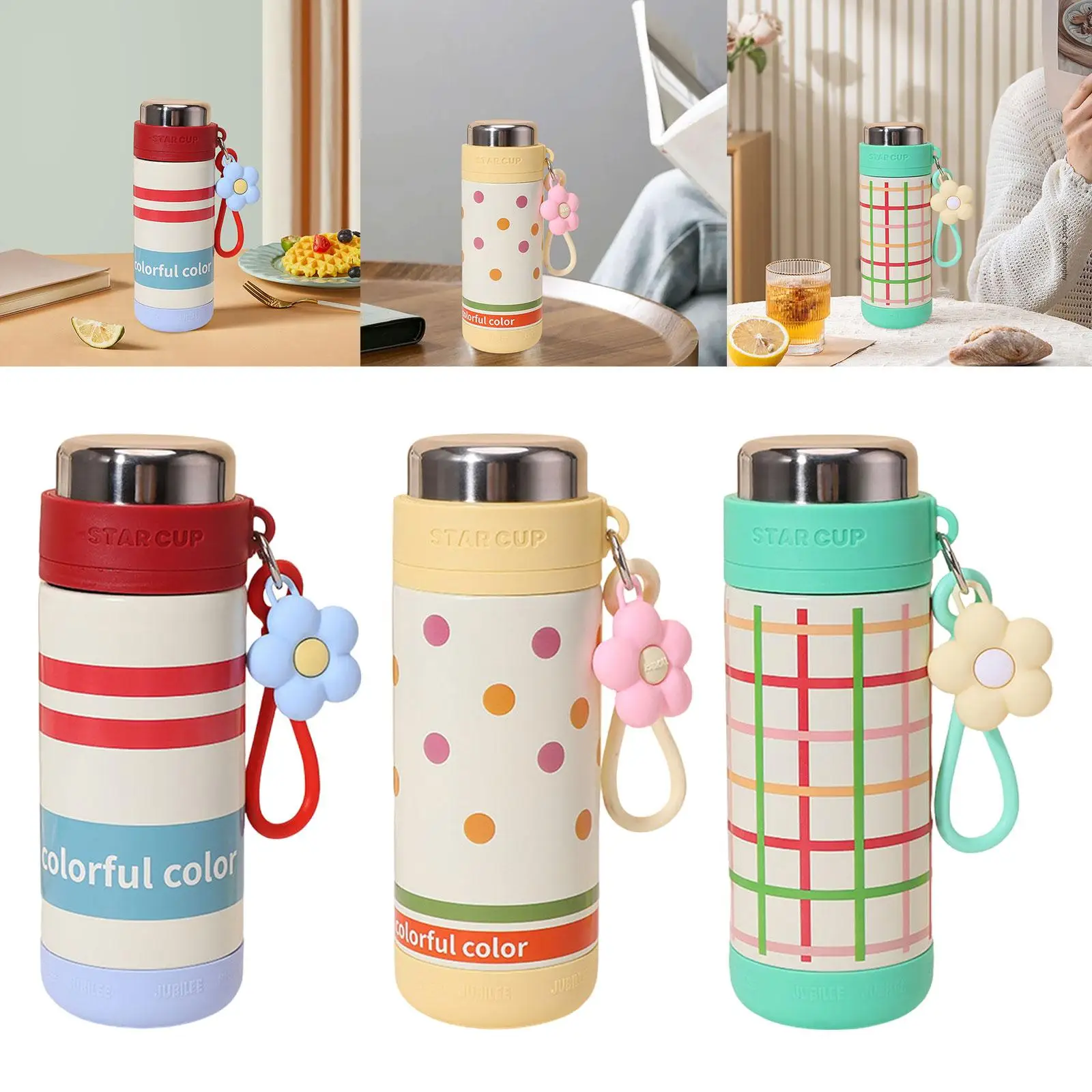 Insulated Water Bottle Travel Mug Portable Easy to Clean Large Capacity Coffee Cup Thermal for Office Travel Home Gym Sports