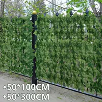 1/3M Artificial Leaves Fence Plastic Hedges Panels Garden Decorative Privacy Protective Screen Protector for Indoor and Outdoor