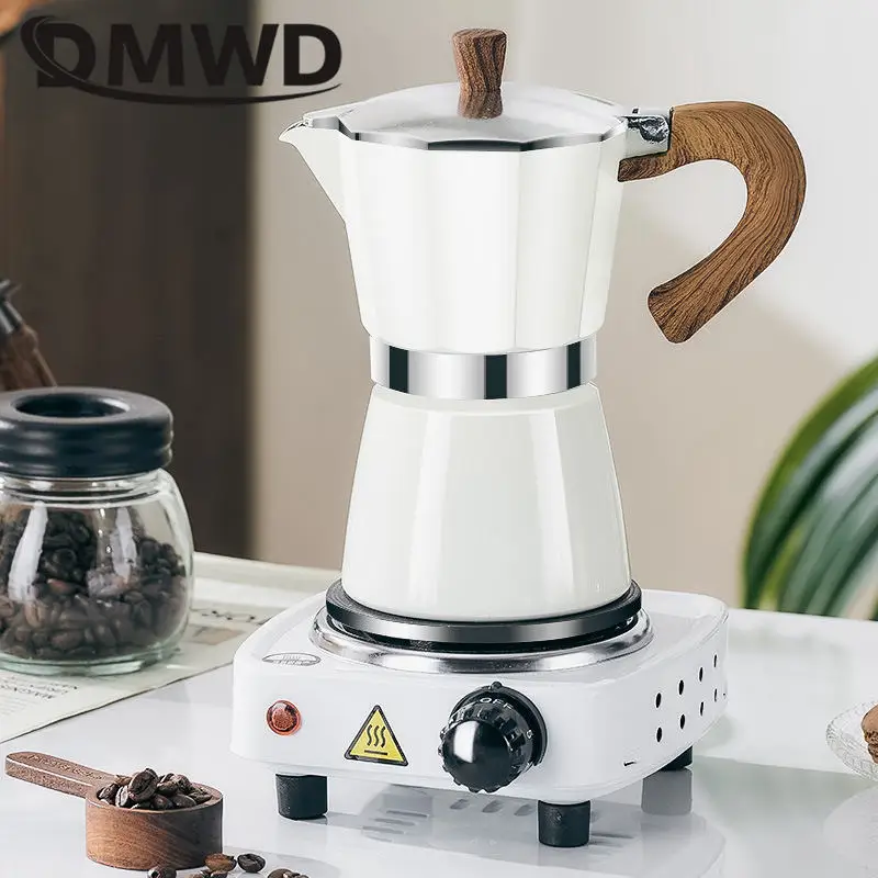 DMWD-miniestufa eléctrica de 110V, calentador de café, leche, té, MOCA, olla de cocina, horno pequeño, enchufe estadounidense