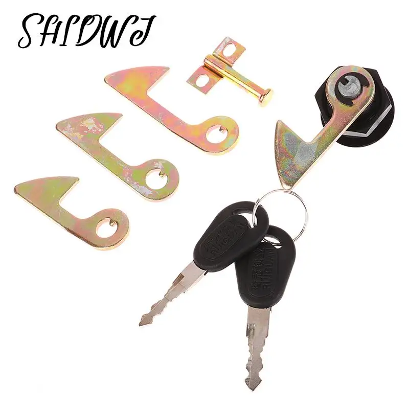 1 Set Electric Car Scooter Tail Box Lock Trunk Lock Accessories Motorcycle Rear Locks 1 Lock+2 Keys+4 Metal hook