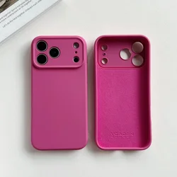 Liquid Silicone Candy Color Matte Phone Case - iPhone 18 Pro Max (Dragon Fruit)