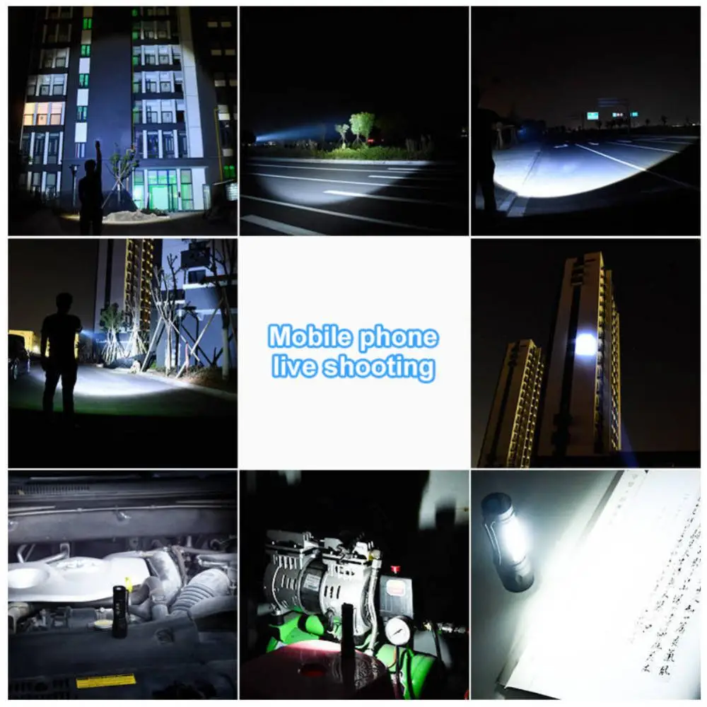 줌 포커스 미니 LED 손전등, 배터리 내장 XP-G, Q5 램프 랜턴, 작업등, 충전식 미니 손전등, 1 8 개