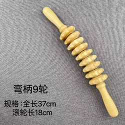 Lymphatic Drainage Wood Massage Roller for Cellulite & Muscle Relief (As shown)