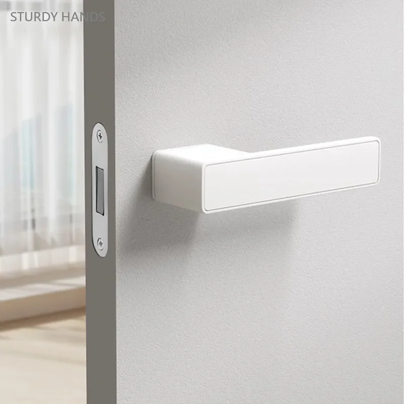 Magnetic Bedroom Door Lock Indoor Zinc Alloy Quiet Security Single Tongue Latch Home Hardware Alta Qualidade