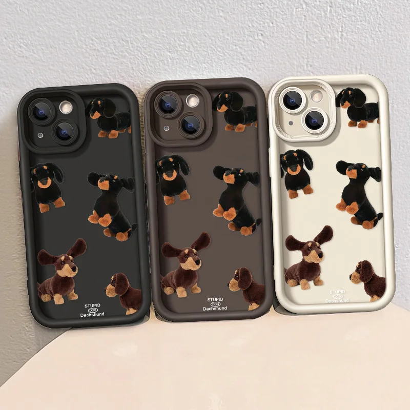 Shockproof Cute Dachshund Bulldog Phone Case Cover