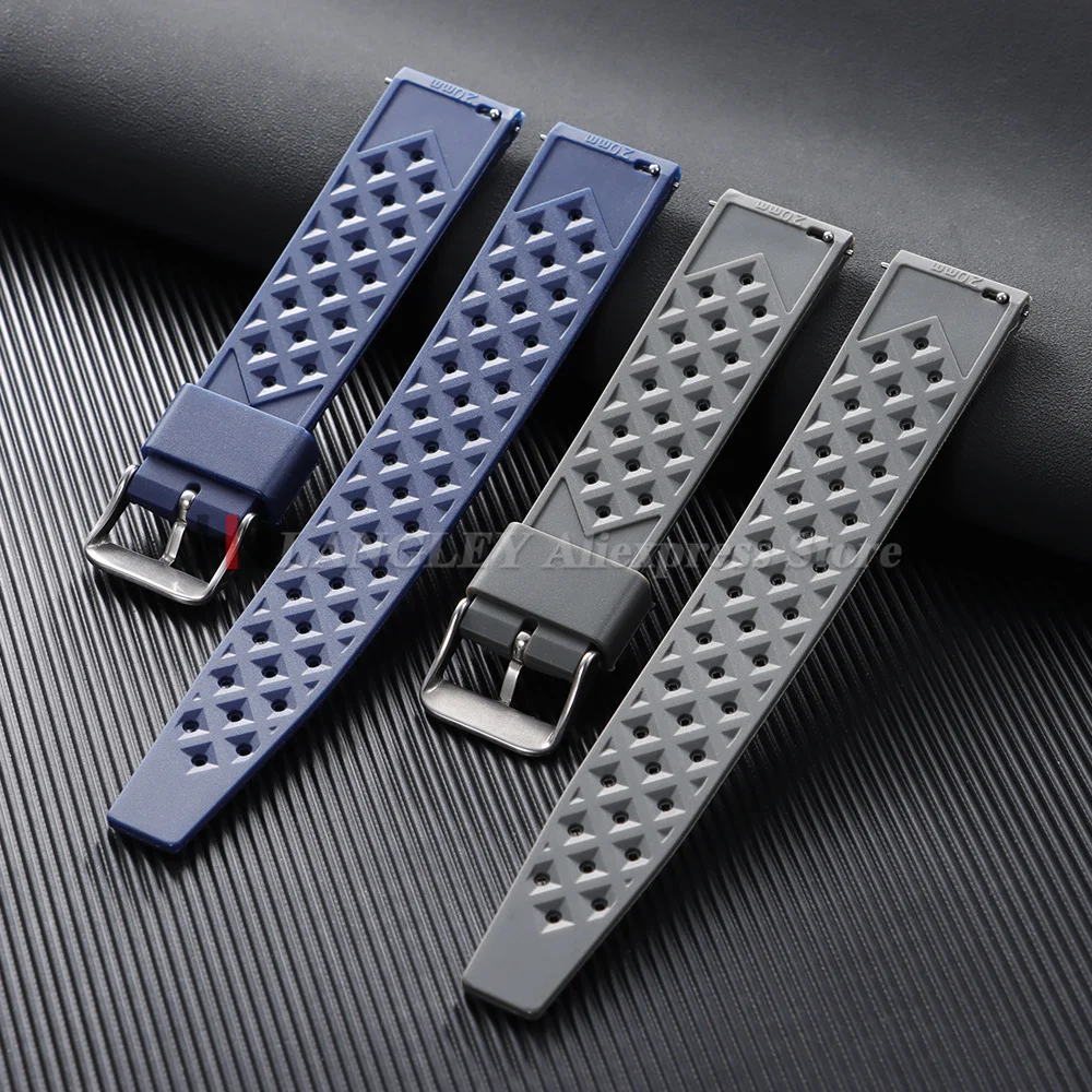 Tropical Silicone Quick Release Watch Band - Versatile Rubber Wristband