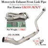Slip-On For Zontes GK350 GK 350 R X T Motorcycle Exhaust Modify Full System Bike Muffler Escape Moto 51MM Front Middle Link Pipe