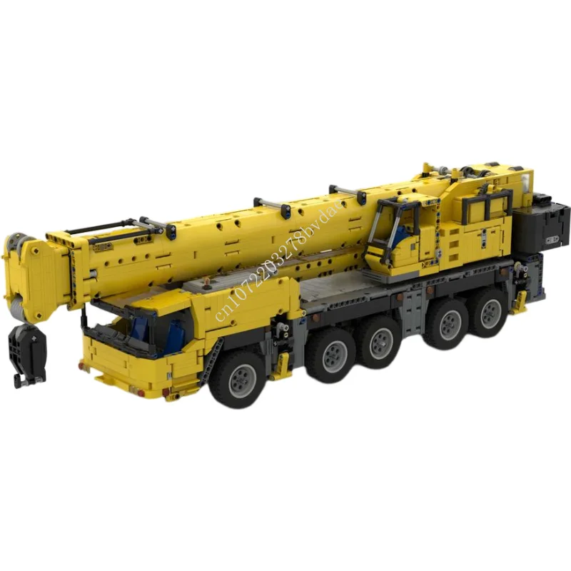 

4204PCS High-Tech Mechanical MOC Grove GMK 5250L Mobile Crane Electric Engineering Vehicle Model Kits Building Blocks Kids Toys