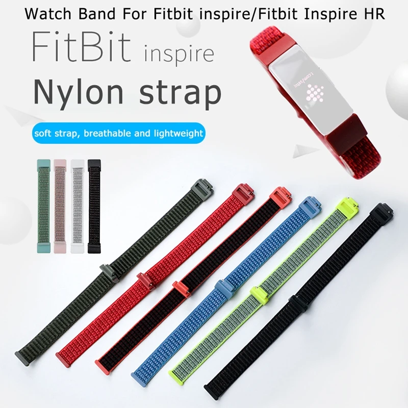 

NEW For Fitbit Inspire 2 Nylon Hook Loop Watch Band Replacement Wristband Intelligent Wearable Accessories Silicone Watch Strap