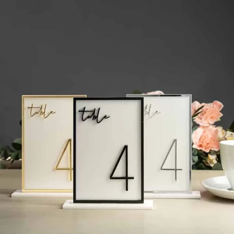 Gold Table Numbers Acrylic Table Numbers Wedding Centerpieces Luxury Decor Wedding numbers Reception