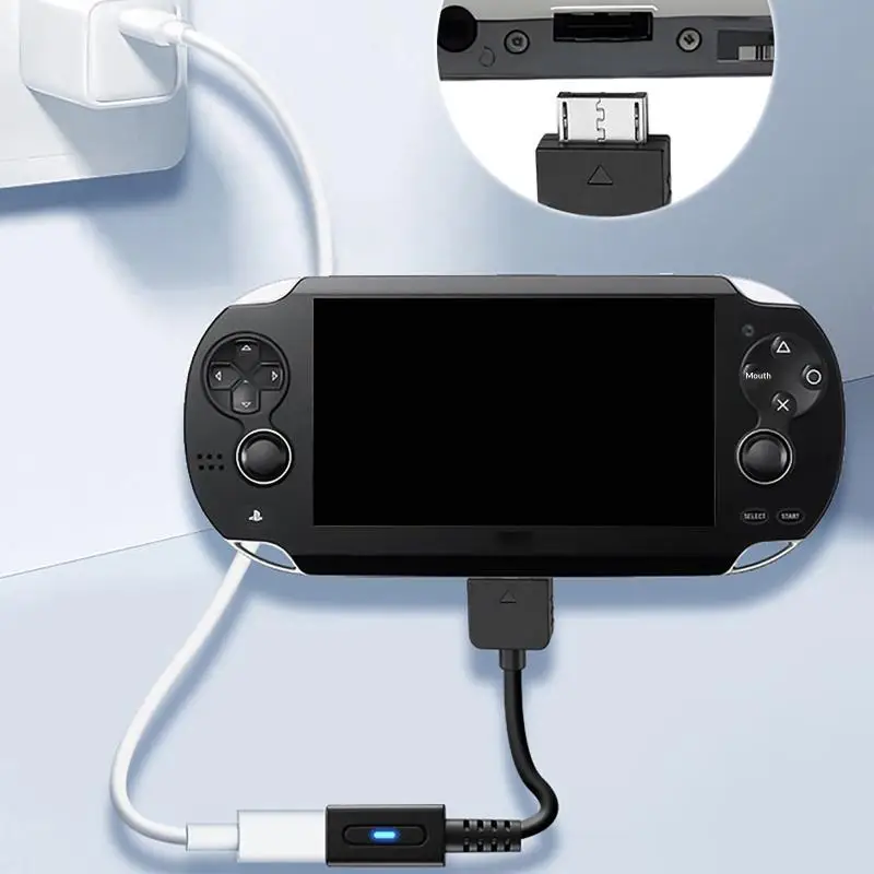 Vita1000 컨트롤러 충전 어댑터 유형 C LED 변환 코드 P S Vita1000 콘솔 파워용 1/3Pcs PD USB C 케이블