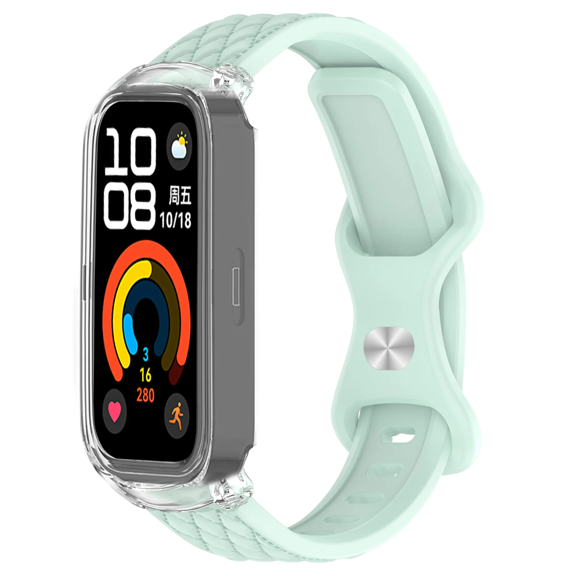 Silicone Sport Bracelet with Transparent Case