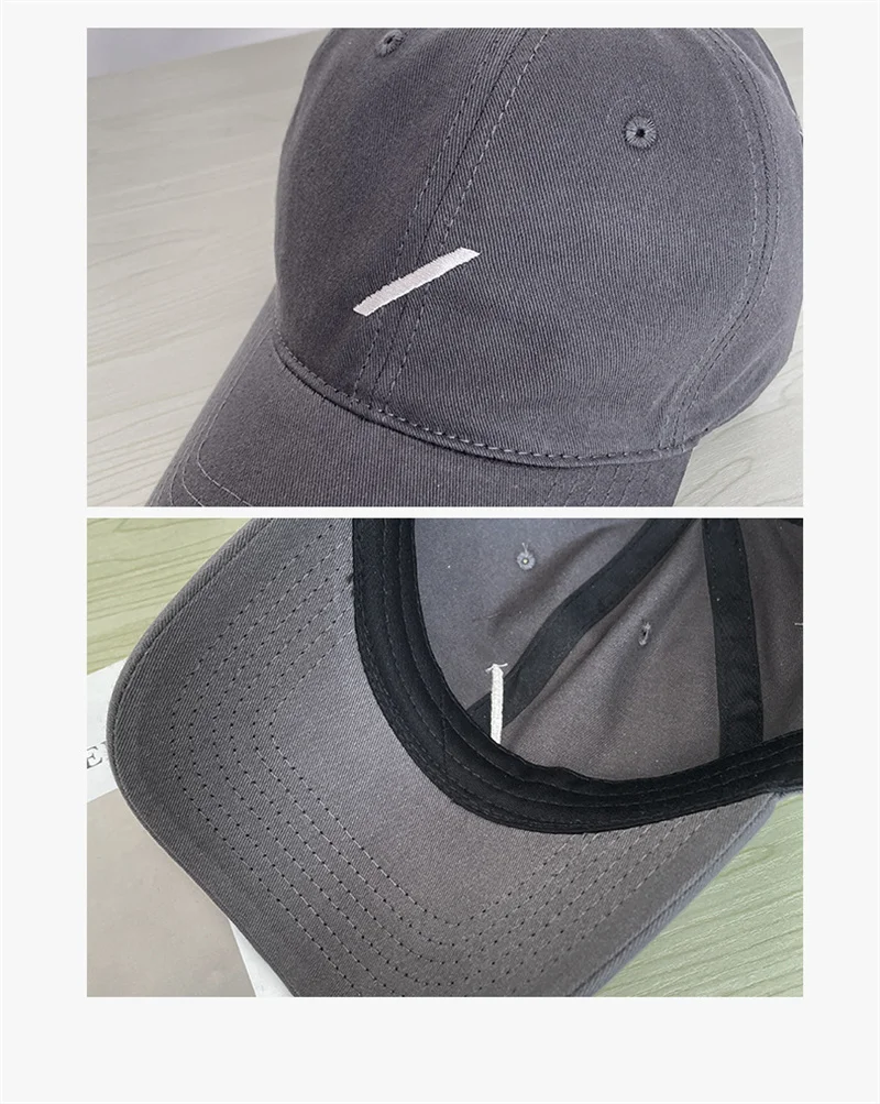 2025 koreanische Einfache Stickerei Baseball Kappe Sommer Im Freien Sonnencreme Hut Mann Frauen Hip Hop Caps Einstellbare Streetwear Sport Hüte – Detail 6
