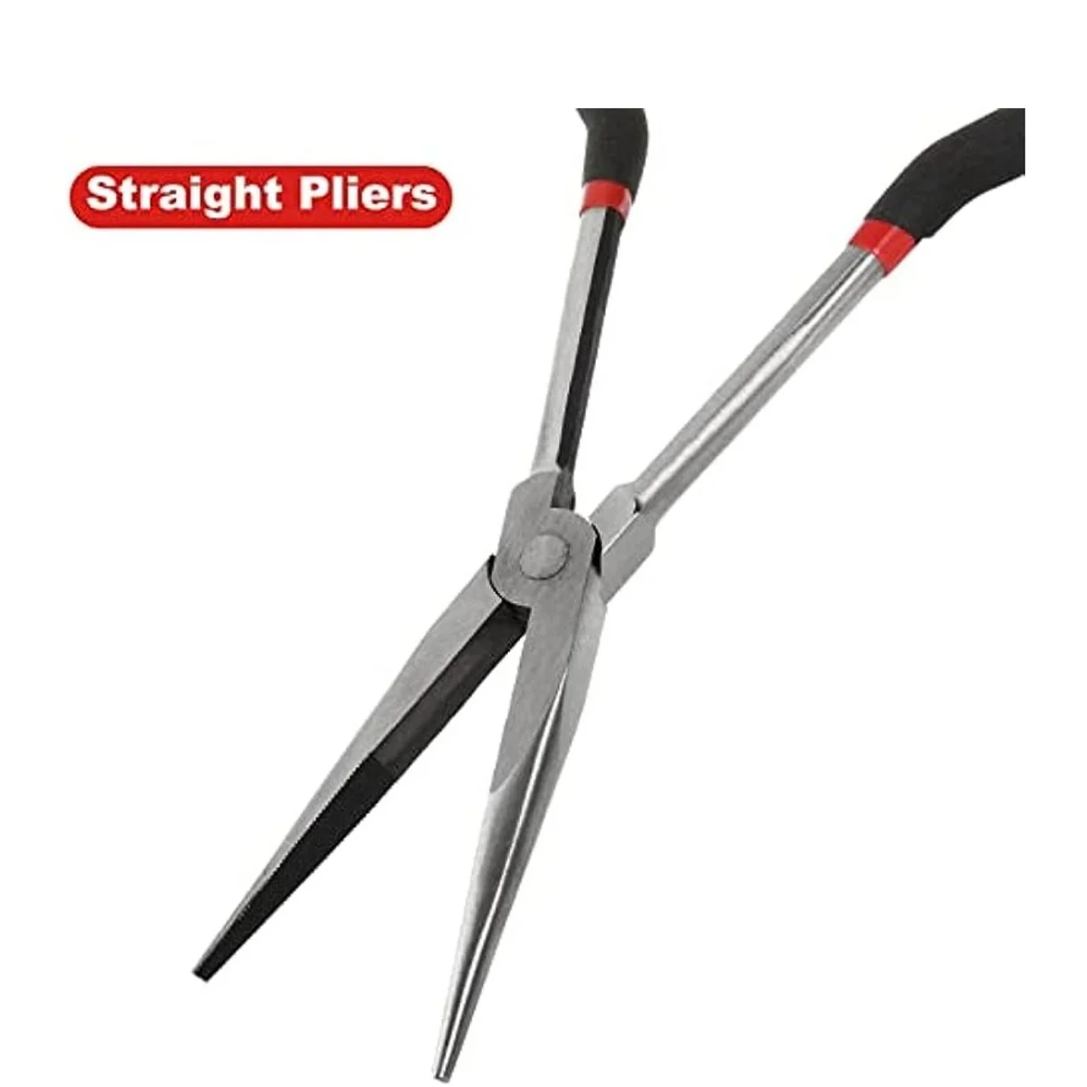 סט של 4 פליירים לאף עם מחטות ארוכות, 4 ב-1 פליירים לאף עם מחטות מעוקלות במעלות 90, כלי הסרת חוטים עם פלאג זיקוק באורך 11 אינץ'