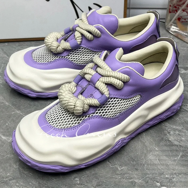 

Summer New Women Casual Shoes Comfortable Breathable Retro Height Increasing Snekers Mixed Colors Thick Bottom Female Loafers