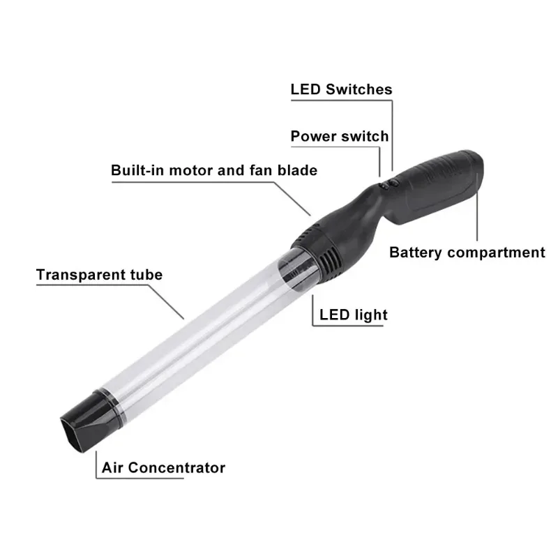 Fly Trap Insect Traps Handheld Insect Vacuum with Strong Suction Force LED Illumination Trap for Spider Ant Cockroach 6 Modes