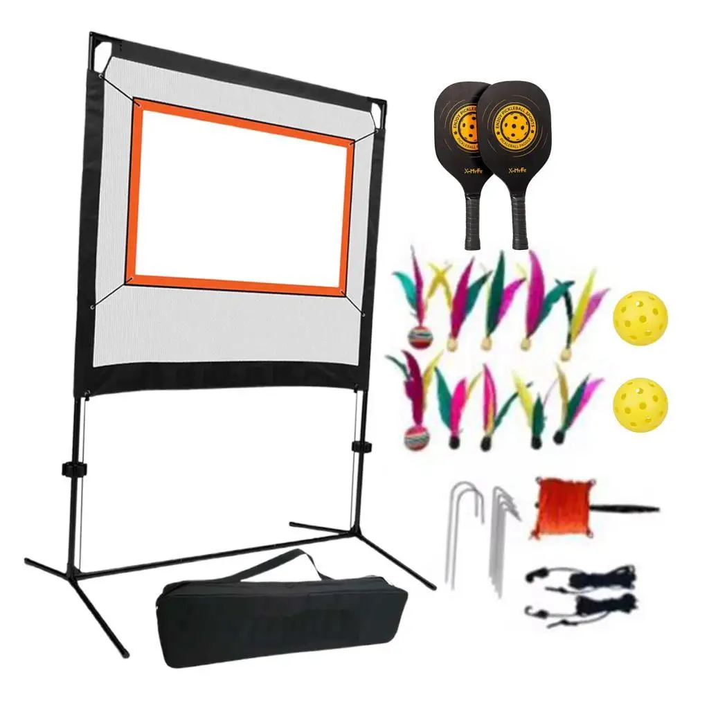 Badminton Net Portable Net with Storage Bag Men Women Replacement with Shuttlecocks for Backyard Practice Sports Beach Outdoor