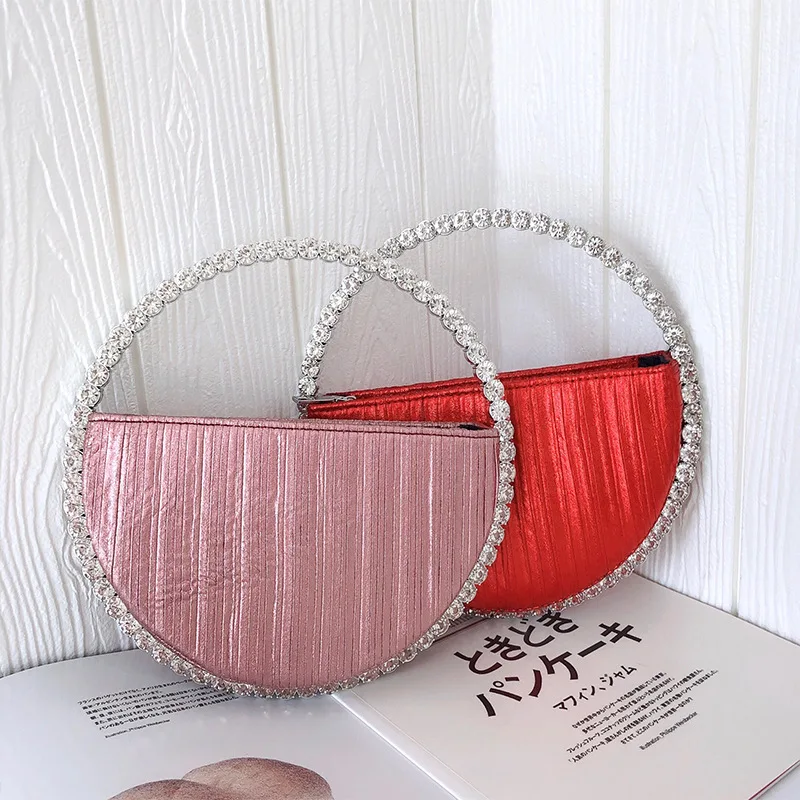 

Tote Bags For Women Luxury Designer Handbag Rhinestone Circular Handle Evening Bag Serpentine Designer Bags Party Clutch Bag