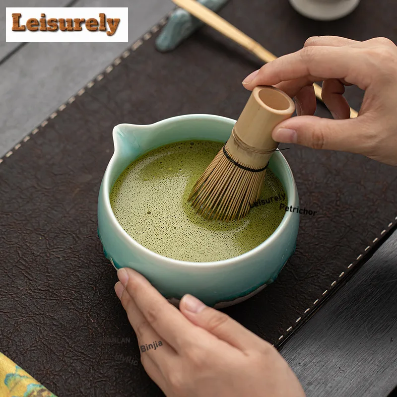 Kiln Fambe Glaze Matcha Set Eight-piece Ceramic Tea Bowl Hundred Book Stand Whisk Imitation Song Dynasty Accessories Supplies