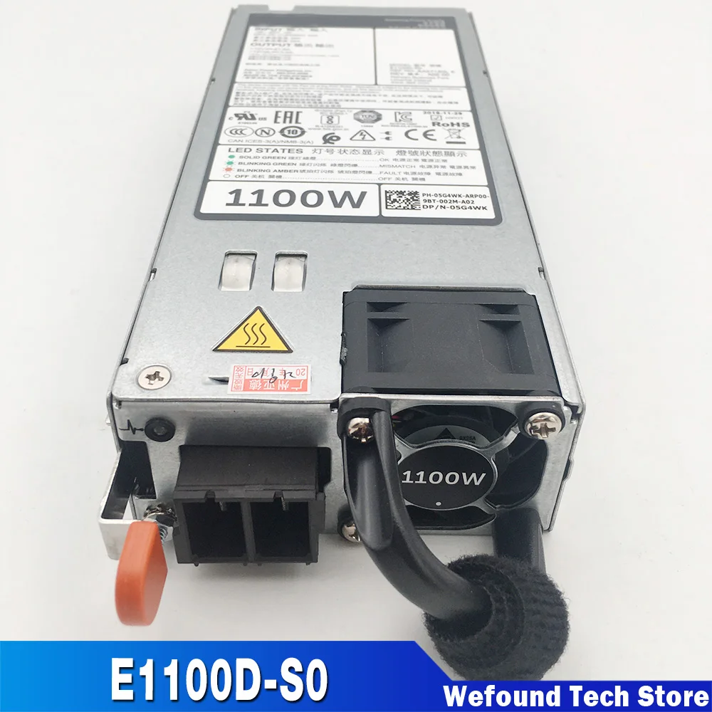 

For DELL R520 R620 R720 1100W PC Power Supply AA27120L E 5G4WK 05G4WK Y1MGX 02RN7 E1100D-S0