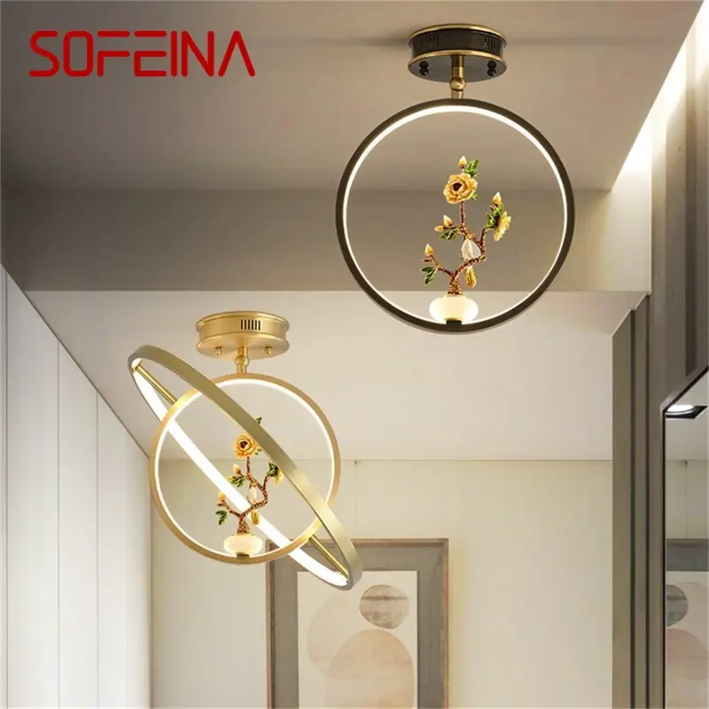 

·SOFEINA Brass Ceiling Light Contemporary Luxury Gold Lamp Fixtures LED Creative For Home Decoration