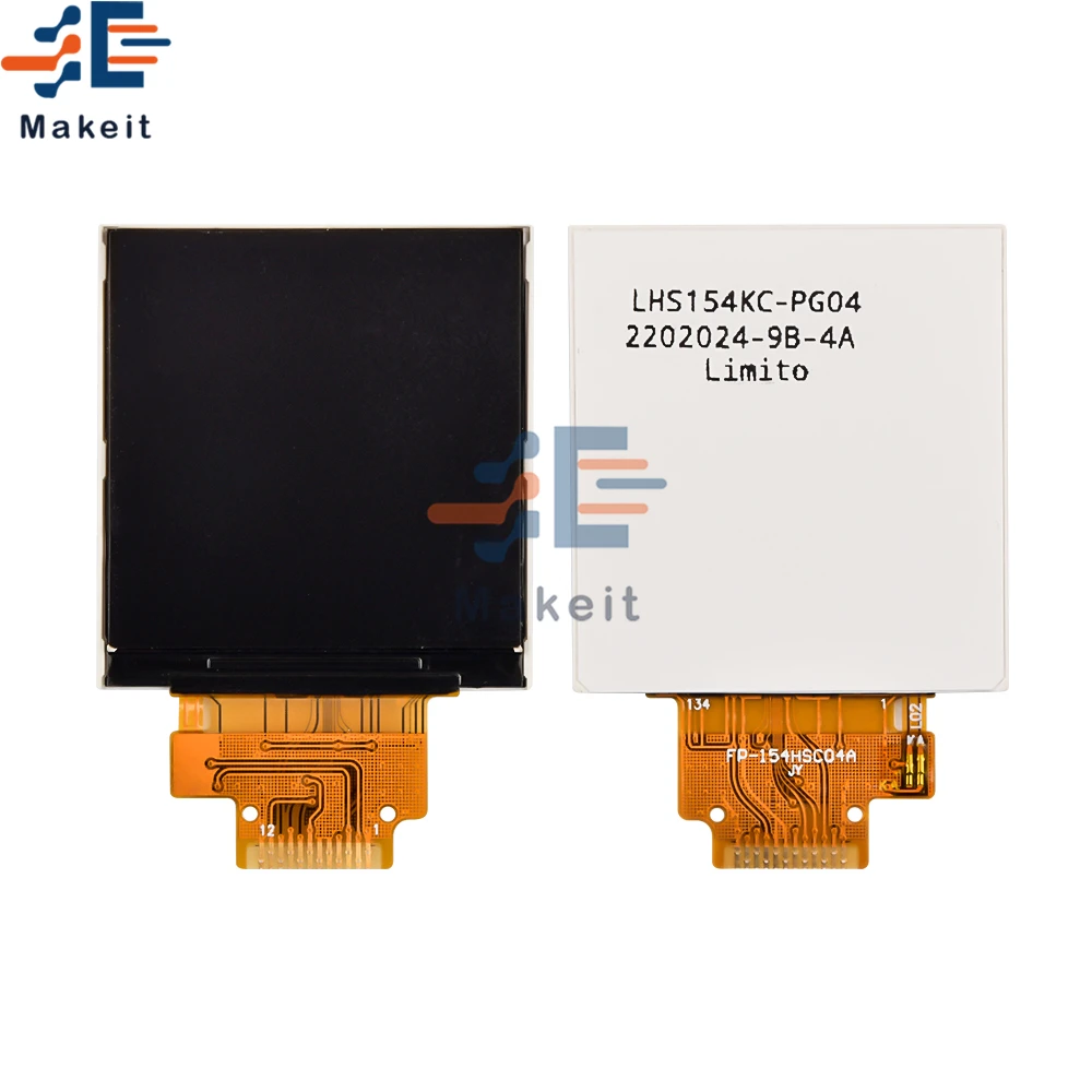 1.54 inç TFT LCD ekran çözünürlük 240x240 destek SPI arayüzü sürücü çip ST7789V 3.3V yüksek çözünürlüklü IPS tam renkli 1