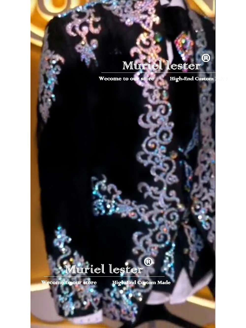 Man Sliver Metallic Beaded Wedding Suits Slim Fit Single Breasted Prom Blazers Customized Formal Occasion Dresses Suits Men 2025 4